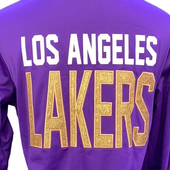 WOMENS NBA LOS ANGELES LAKERS BASKETBALL ZIP UP SPORTS JACKET COAT MEDIUM - Picture 5 of 11
